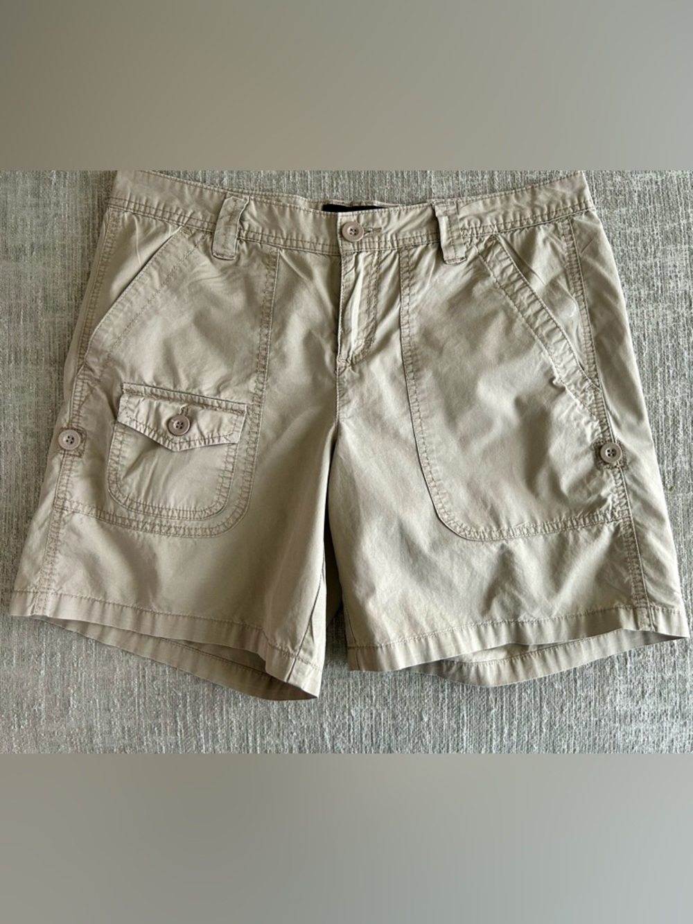 Calvin Klein Jeans Women's Beige Utility Bermuda Shorts